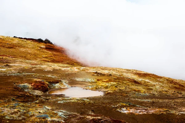 Colorful Autumn Nature Travel Iceland Beautiful Icelandic Landscape Mountains Sky — Stockfoto