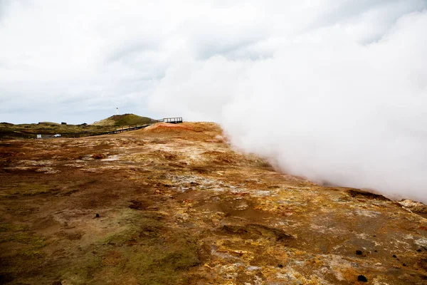 Colorida Naturaleza Otoñal Viajar Islandia Hermoso Paisaje Islandés Con Montañas — Foto de Stock