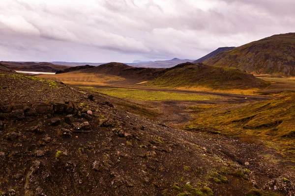 Colorida Naturaleza Otoñal Viajar Islandia Hermoso Paisaje Islandés Con Montañas — Foto de Stock
