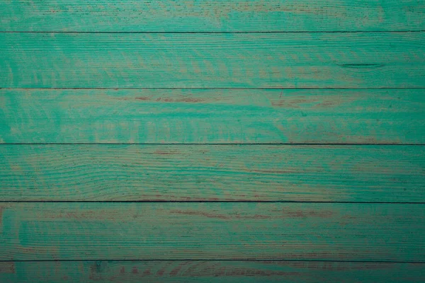結び目や爪の穴とヴィンテージ緑の木の背景テクスチャ 古い塗装木の壁 ブラウン抽象的な背景 ヴィンテージ緑の木製のダーク水平ボード コピースペース付きフロントビュー デザインの背景 — ストック写真