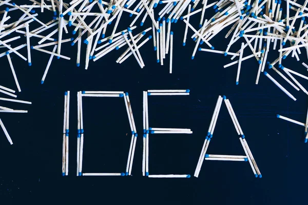 Idea Testo Concetto Banner Composizione Creativa Parole Parola Idea Concetto — Foto Stock