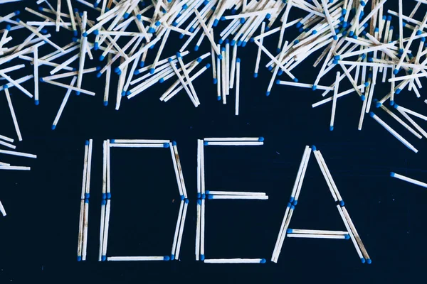 Idea Testo Concetto Banner Composizione Creativa Parole Parola Idea Concetto — Foto Stock