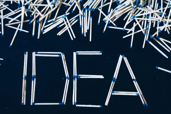 Idea Testo Concetto Banner Composizione Creativa Parole Parola Idea Concetto — Foto Stock