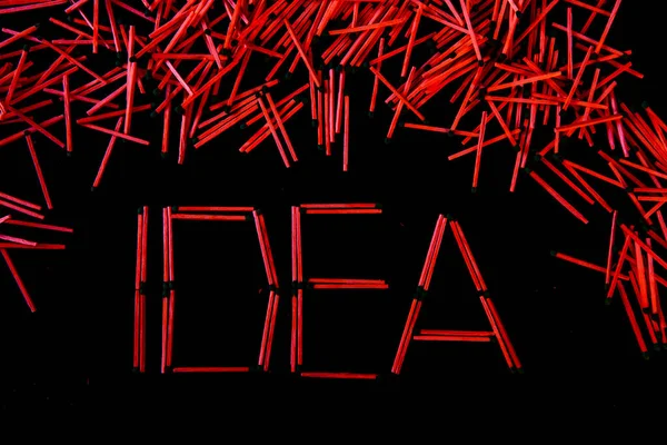Idea Banner Concepto Texto Composición Creativa Palabras Palabra Idea Concepto — Foto de Stock