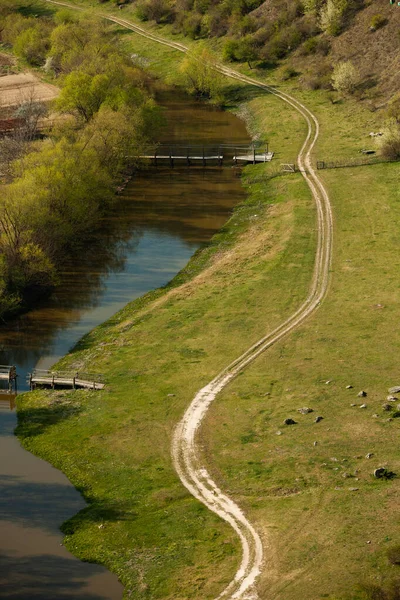 Прекрасный Весенний Пейзаж Республике Молдова Зеленый Пейзаж Весна Природа Парк — стоковое фото
