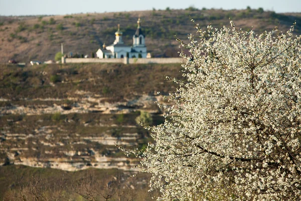 Wonderful Landscape Rocks Mountains Orheiul Vechi Monastery Moldova Europe Beautiful — Stock Photo, Image