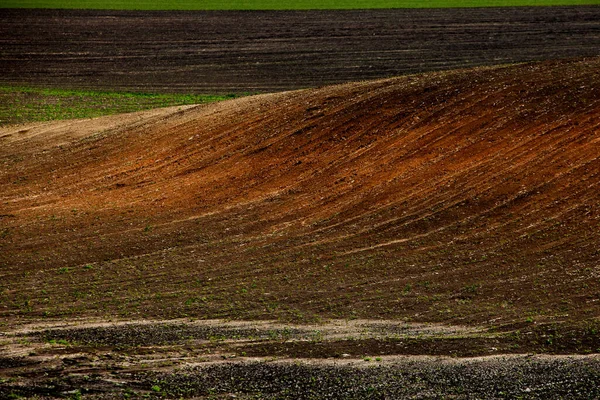 Textura Suelo Agrícola Marrón Hermoso Amanecer Granja Granja Moldavia Europa —  Fotos de Stock