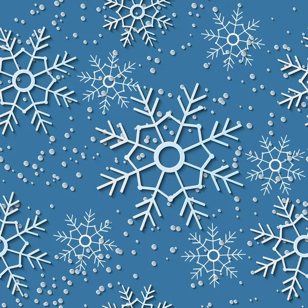 Nahtloser Hintergrund mit Schneeflocken — Stockfoto