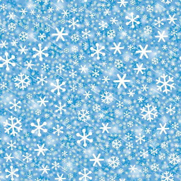 Snöflingor seamless mönster — Stockfoto