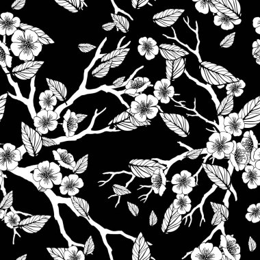 Sakura çiçekleri ile sorunsuz arka plan