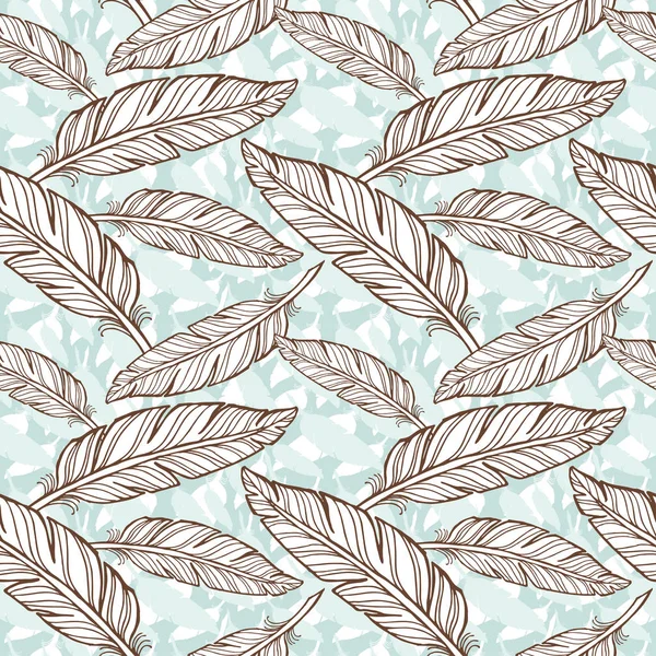 Seamless feathers pattern — Stock Vector