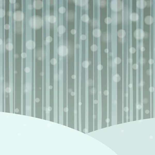 Stilisierter Winterhintergrund mit Hügeln — Stockvektor