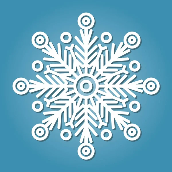 Blanco copo de nieve simple — Vector de stock