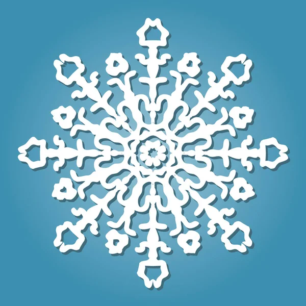 Blanco copo de nieve simple — Vector de stock