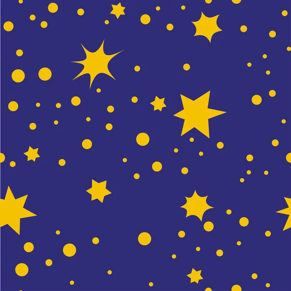 Seamless pattern with star and dots. — Stock Vector