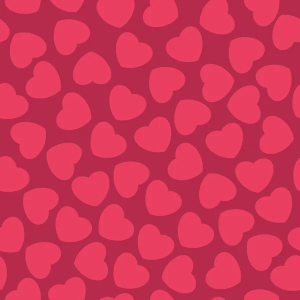 Seamless pattern with hearts. Romantic texture. Background with red hearts. Valentines day, wedding, baby shower graphic element. Vector illustration. — Stockvector