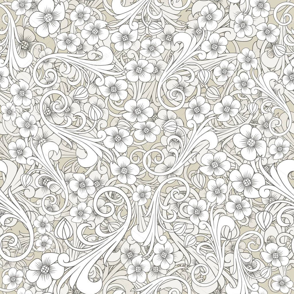 Seamless abstract pattern. Orient or russia design. luxury ornamentation, wallpaper, floral wrapping paper, swatch fabric for decoration and design. seamless paisley pattern. illustration.