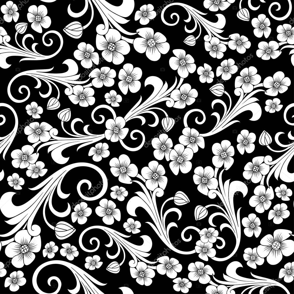 Seamless abstract pattern. Orient or russia design. luxury ornamentation, wallpaper, floral wrapping paper, swatch fabric for decoration and design. seamless paisley pattern. illustration.