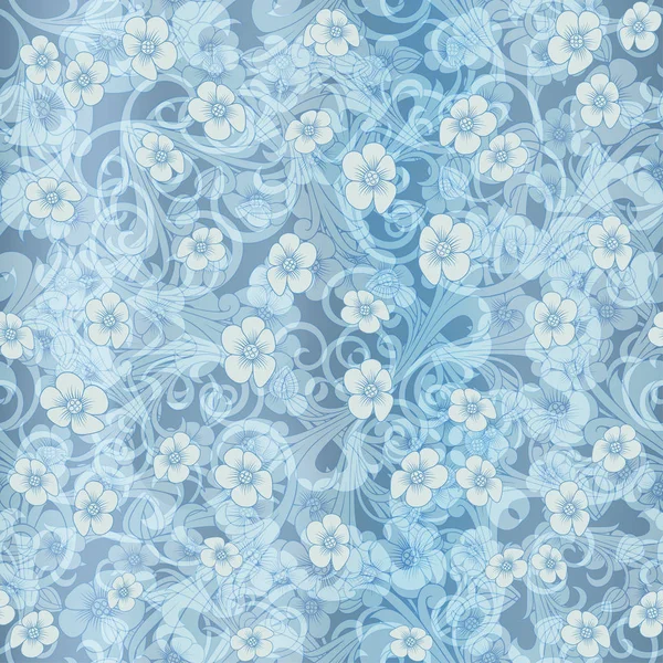 Dikişsiz soyut mavi desen. Dikişsiz desen desenli. Orient veya Rusya'nın tasarım. lüks süsleme, duvar kağıdı, dekorasyon ve tasarım için renk örneği kumaş sarma çiçek. — Stok fotoğraf