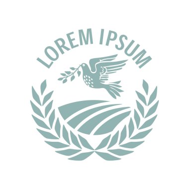 Kırsal arazi işaretiyle ve güvercin kuşu