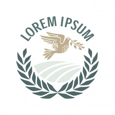 Kırsal arazi işaretiyle ve güvercin kuşu