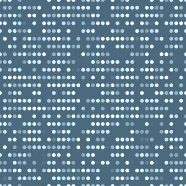 Düzenli vektörel doku rastgele spaces mavi bir arka plan üzerinde sipariş edilen daireler üzerinden. Delikli kart stile.