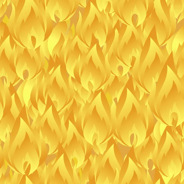 Elegante naadloze patroon met abstracte geel in brand vlammen voor uw ontwerp — Stockvector