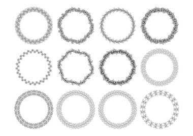 çiçek tasarım öğeleri kümesi 