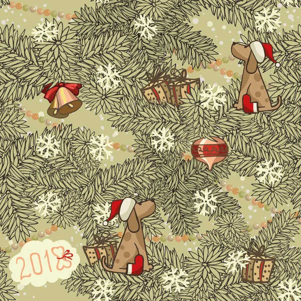 シームレスなクリスマスのパターン設計 — ストック写真