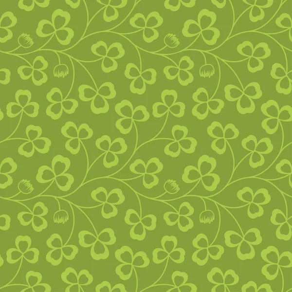 Clover leaves seamless  pattern. St. Patricks Day green background. Shamrock wallpaper — Stock Photo, Image