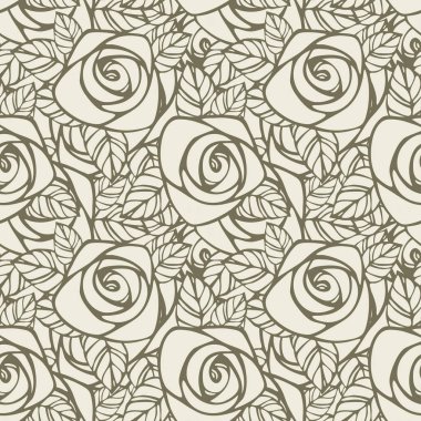 Gül ile Seamless modeli. Çiçek duvar kağıdı