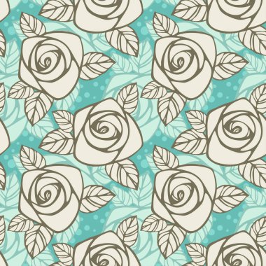 Gül ile Seamless modeli. Çiçek duvar kağıdı