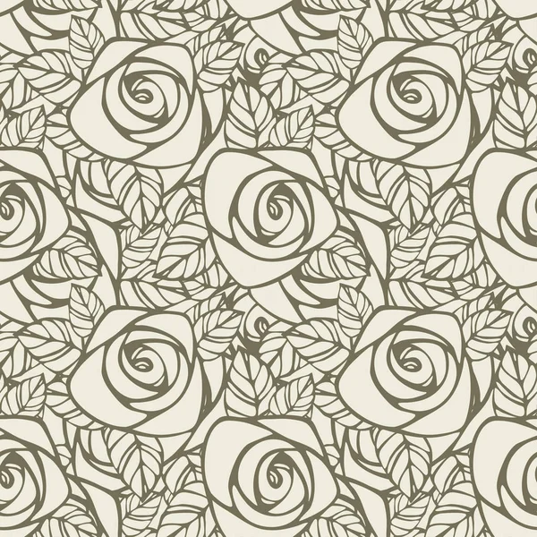 Patrón sin costuras con rosas. Papel pintado floral — Vector de stock