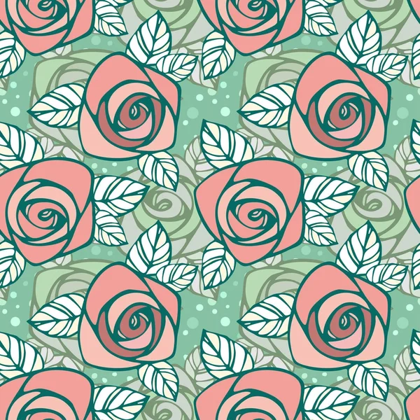 Gül ile Seamless modeli. Çiçek duvar kağıdı
