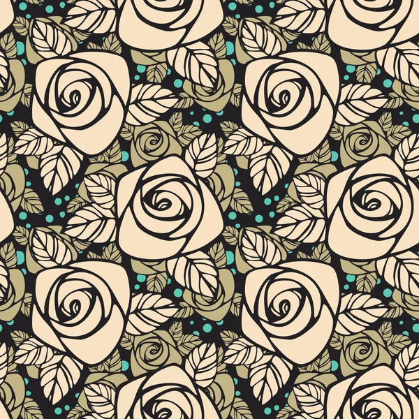 Seamless pattern with roses. Floral wallpaper