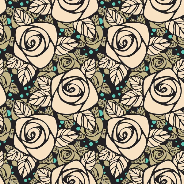 Seamless Floral wallpaper pattern with roses.