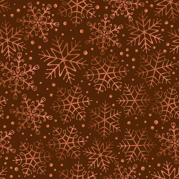 Transparente Schneeflocken Nahtloses Muster Weihnachten Nahtloser Hintergrund — Stockvektor