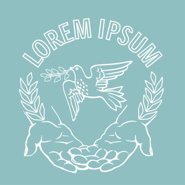 El çizilmiş vektör eller.