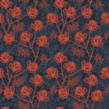 Gül ile sorunsuz çiçek doku. eps8