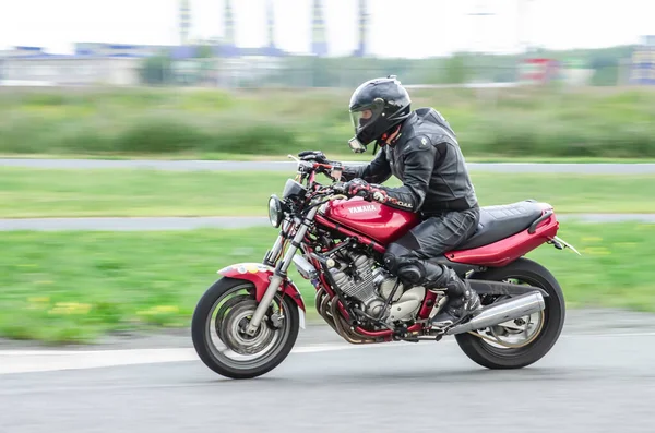 Oulianovsk Russie Juillet 2019 Motocycliste Sur Une Moto Sur Une — Photo
