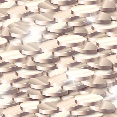 Tasvir edilmiş platin para yığınlarıyla kusursuz bir arkaplan.