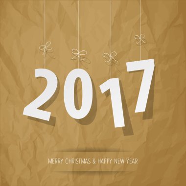 Kağıt 2017 basamak buruşuk kağıt kahverengi zemin üzerine kırmızı