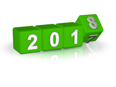 2018 3d kutuları gümüş yeşil