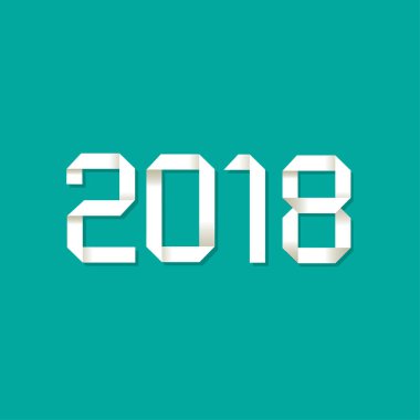 Turkuaz arka plan origami 2018 sembolü