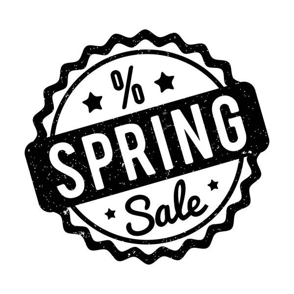Spring Sale Gummistempel schwarz auf weißem Hintergrund. — Stockvektor
