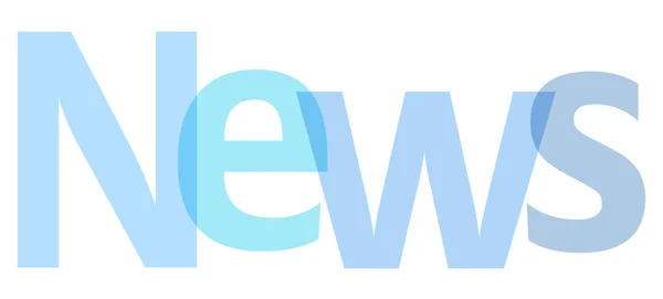Nouvelles lettres bannière bleue sur un fond blanc . — Image vectorielle