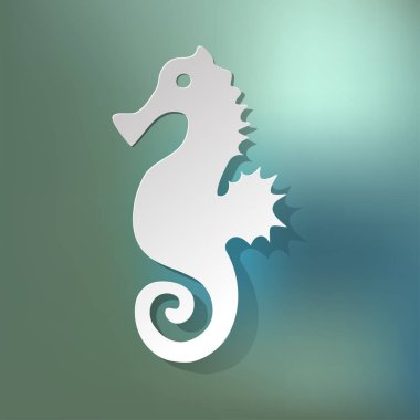 Denizatı kağıt dışında bir mavi bokeh arka plan üzerinde beyaz kesme.