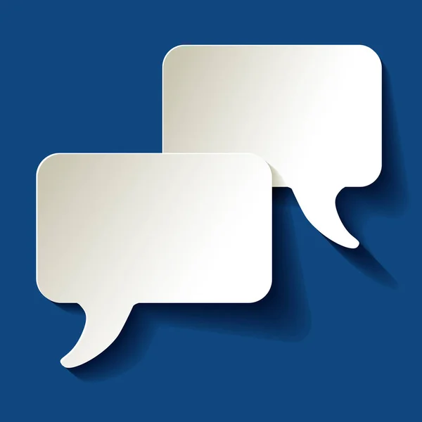 Chat Speech Bubbles Vector White Color Year 2020 Classic Blue — Stock Vector