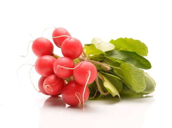 Fresh radishes on a white background — Stock Photo, Image