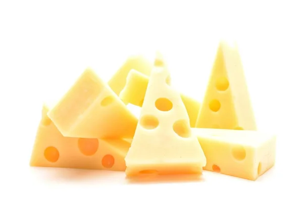 흰 배경에 분리 된 치즈 — 스톡 사진